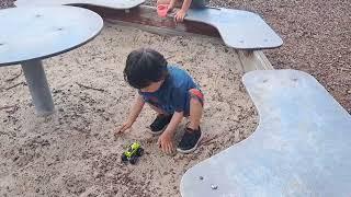 Playing at Playground Playing in the Sand Playing with cool cars #lauralovelyday #playground #kids