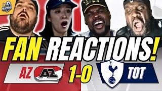 SPURS FANS REACTION TO AZ ALKMAAR 1-0 TOTTENHAM | UEFA EUROPA LEAGUE FAN REACTIONS