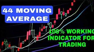 44 MOVING AVERAGE Strategy Best Indicator For intraday trading 100% working indicator 44MA