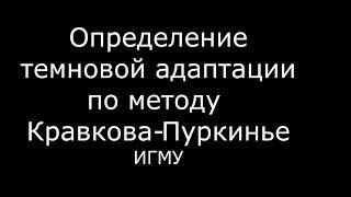 Определение темновой адаптации по методу Кравкова-Пуркинье - meduniver.com