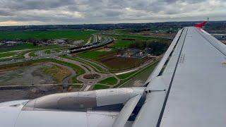 [4K] – Overcast Amsterdam Landing – Austrian Airlines – Airbus A320-200 – AMS – OE-LBL – SCS 1265