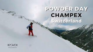 Powder day in Champex | Switzerland snowboarding