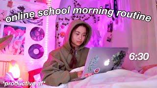 my REAL online school morning routine 2021