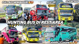 FULL BASURI DI REST AREA⁉️hunting bus di rest area km.68 tol tangerang-merakapakah ada bis basuri??