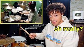 REACTING TO YOUR GROOVES (then giving away my cymbal)