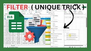 How To Use Filter In Excel Sheet ( Unique Trick )