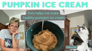 Healthy Pumpkin Ice Cream -  Scho Fit Nutrition - A Maine Coon Named Elvis - Over 50 Health Recipe