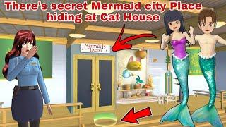 مكان حوريه البحر تختبئ هنا There's secret Mermaid city Place hiding at Cat House in Sakura School