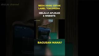 BEDANYA CETAK LABEL TOKOPEDIA DARI APK & WEB ?