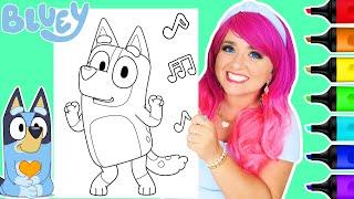 Coloring Bluey's Mom Dance Mode Coloring Page | Caliart Markers