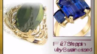 Fashionable Real Green Jade Gold Gemstone Ring - Ornate 14 kt Yellow Gold Detailing - africagems.com