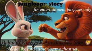 Jungle Ki Kahani: Bahadur Khargosh Vs Bhookha Sher  | Hindi Cartoon Story | Moral Tales for Kids