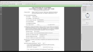 The State Bar of California, California Attorney Complaint Form