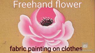 #no.64 #freehand Fabric painting on clothes #parmindersra #bathinda