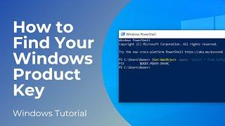 How to Find Your Windows 10 Product Key - (Powershell)