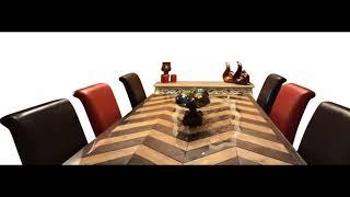 Wooden Chevron Dining Table Plans DIY Furniture Woodworking Build Your Own