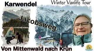 Mini Camper Van Berlingo -Winter Tour nach Mittenwald| Wandern Teil d. Jacobsweg n. Krün/ Karwendel