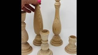 Candlestick Holders Unfinished Wood, DIY Wedding Accents, Home Decor, Cake Tier Spacer, Table Decor