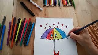 We Draw a Cute Umbrella  #Drawesome #Umbrella