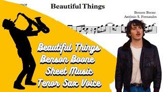 Beautiful Things - Benson Boone [SheetMusic] Tenor Sax Voice