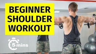 Beginner Shoulder Workout with Dumbbells in 5 Min