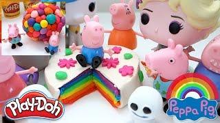 Learn Colors Peppa Pig Play Doh Rainbow Cake Dippin Dots Egg! New Peppa Pig Episodes 2016 English