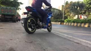 Suzuki Gixxer SF full mark performance exhaust sound test