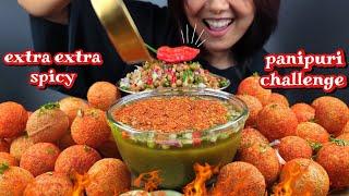 SPICY PANIPURI CHALLENGE | PANIPURI EATING CHALLENGE | INDIAN STREET FOOD | EATING VERY SPICY FOOD