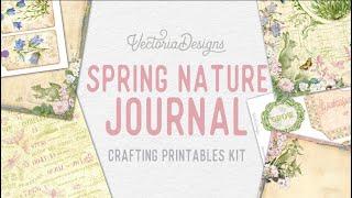 Discover our "Spring Nature Journal" Crafting Kit | Junk Journal Printables | Backpack with Journal