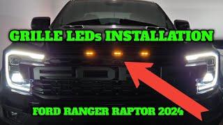 Grille LEDs Installation Ford Ranger Raptor NEXT GEN 2022-2024 Amber LEDs Part 1