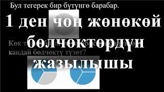 1ден чоң жөнөкөй бөлчөктөрдүн жазылышы | Жөнөкөй бөлчөктөргө киришүү| Арифметика | Хан Академия