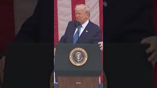 President Trump delivers remarks during Arlington National Cemetery's Memorial Day ceremony.