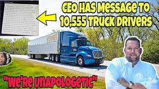 CEO Of Werner Sends A Strong Message To 10,555 Truck Drivers Today  Drivers Shocked 