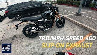 Triumph Speed 400 | Slip-on Exhaust Upgrade | Muff City Exhausts | Sound Check