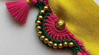 ಸೀರೆ ಕುಚ್ಚು# 206.#new  #bridalareekuchu #roundbead  #withbead  .learn #withme jaya