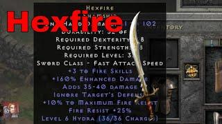 D2R Unique Items - Hexfire (Shamshir)