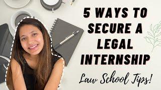 5 ways to Secure a Legal Internship| How to Find Internships| Law School Tips || Harshi Baldota