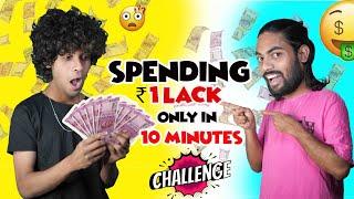 Giving My Brother Rs 1,00,000 BUT only 10 Minutes to spend it !! *Challenge*