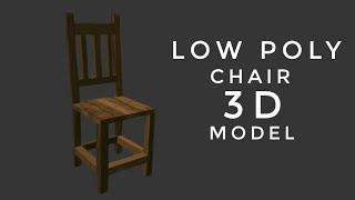 Prisma 3D | Modeling a low poly chair tutorial | low poly 3D chair | 3D Animation