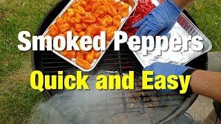 Quick and easy way to smoke hot peppers for the dehydrator