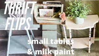 Thrift Flips for profit ~milk paint &  chippy paint small tables