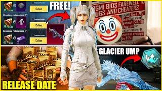 BGMI NEW YEAR EVENT & JOKE || UC UP RELEASE DATE || GLACIER UMP TRICK?