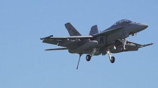 Super Hornet - Emergency Cable Arresting Gear Landing at Williamtown.