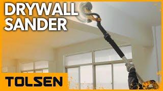 Tolsen Drywall Sander 5 Variable Speed Wall Sander with Extendable Handle and LED Light