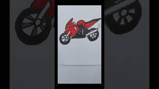 Coloring a Heavy Bike ️ | Awesome Motorbike Art #Shorts