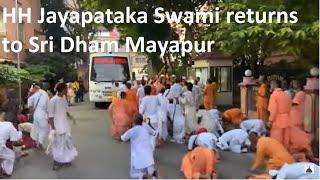 Welcoming HH Jayapataka Swami Maharaj back to Sri Dham Mayapur, 22 September, 2024