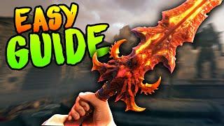 EASY FIRE DRAGON SWORD BUILD UPGRADE GUIDE! Citadelle Des Morts Easter Egg Fast Tutorial/Walkthrough