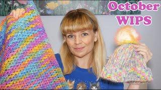 October Crochet Projects - Rainbow blanket, hat and unboxing!