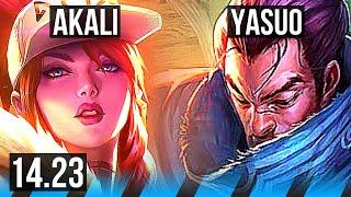 AKALI vs YASUO (MID) | KR Master | 14.23