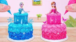 Disney Elsa & Anna Princess Cake Miniature Princess Pull Me Up Cake Recipe Decorating  Mini Cakes